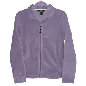 WOOLRICH Women's Medium Light Purple Fleece Zip-up Jacket